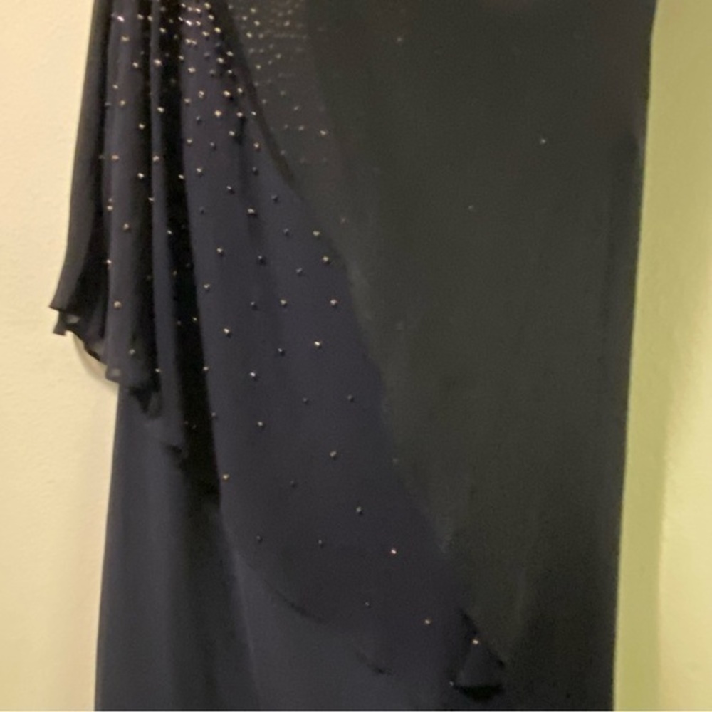 X By Xscape Dress Women’s Size 14 Black Sleeveless With Cover Up Whimsigoth - Picture 11 of 15